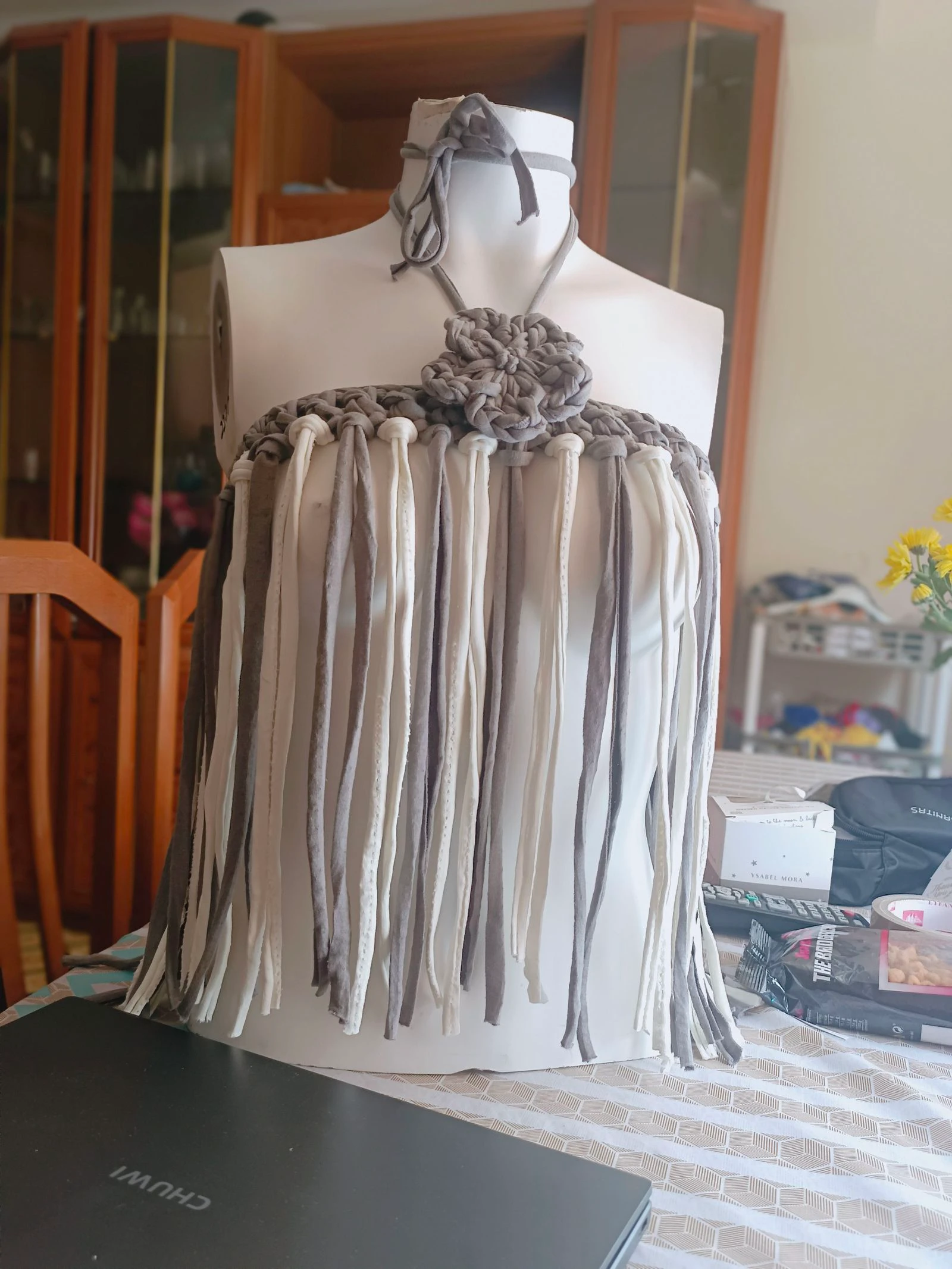 Halter boho chic tela perfurada – photo 10